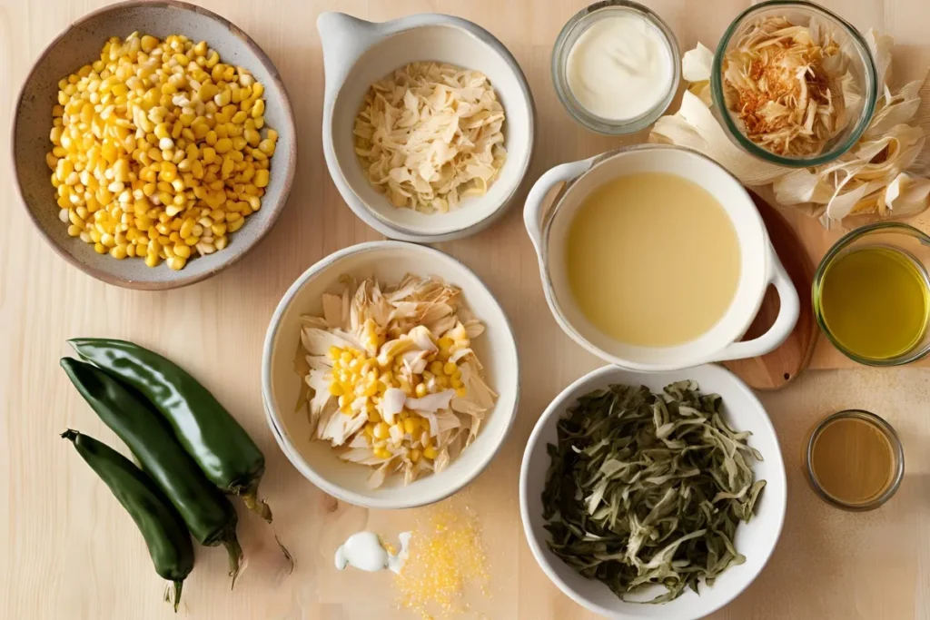 Ingredients for Chicken Poblano Soup