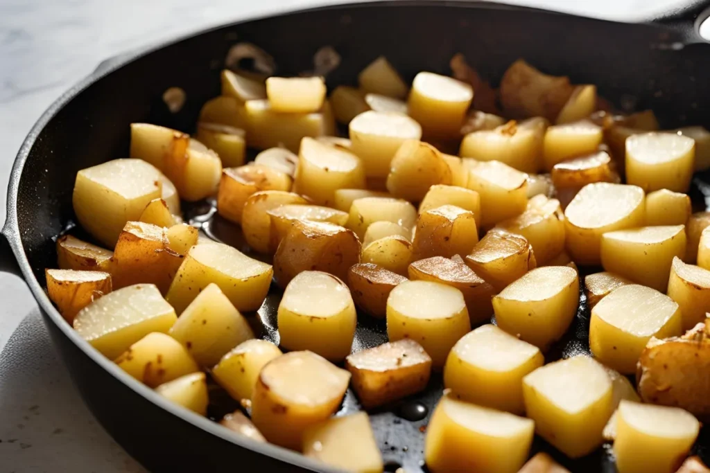 Cooking Potatoes for Tacos